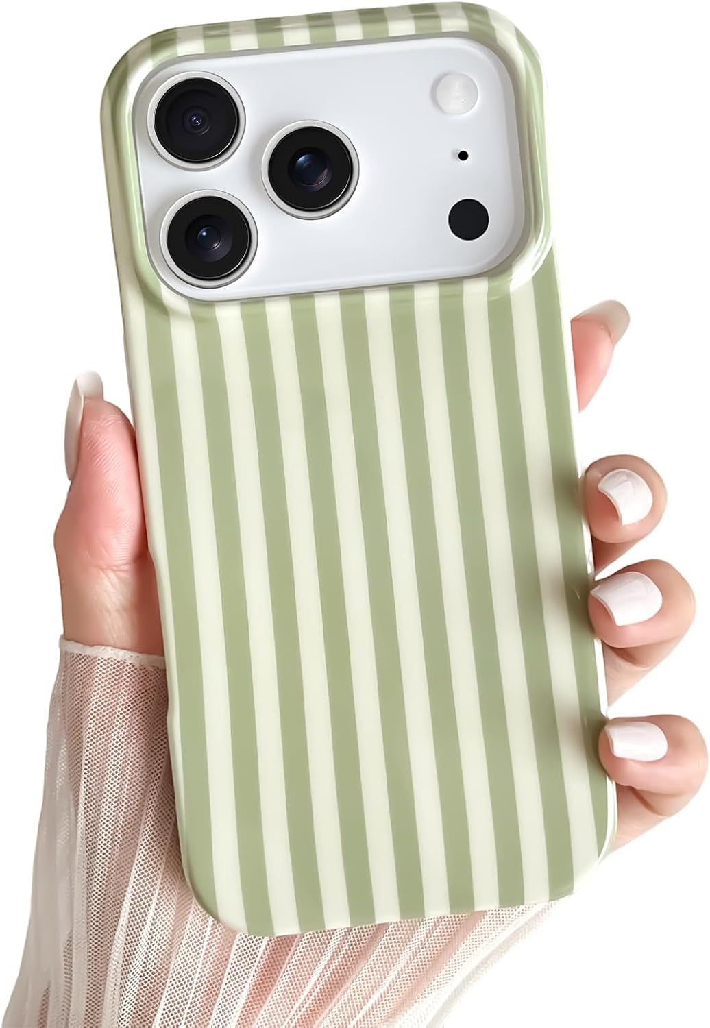 for Iphone 17 Pro Case Cute Striped Phone Case Soft TPU Slim Shockproof Phone Co