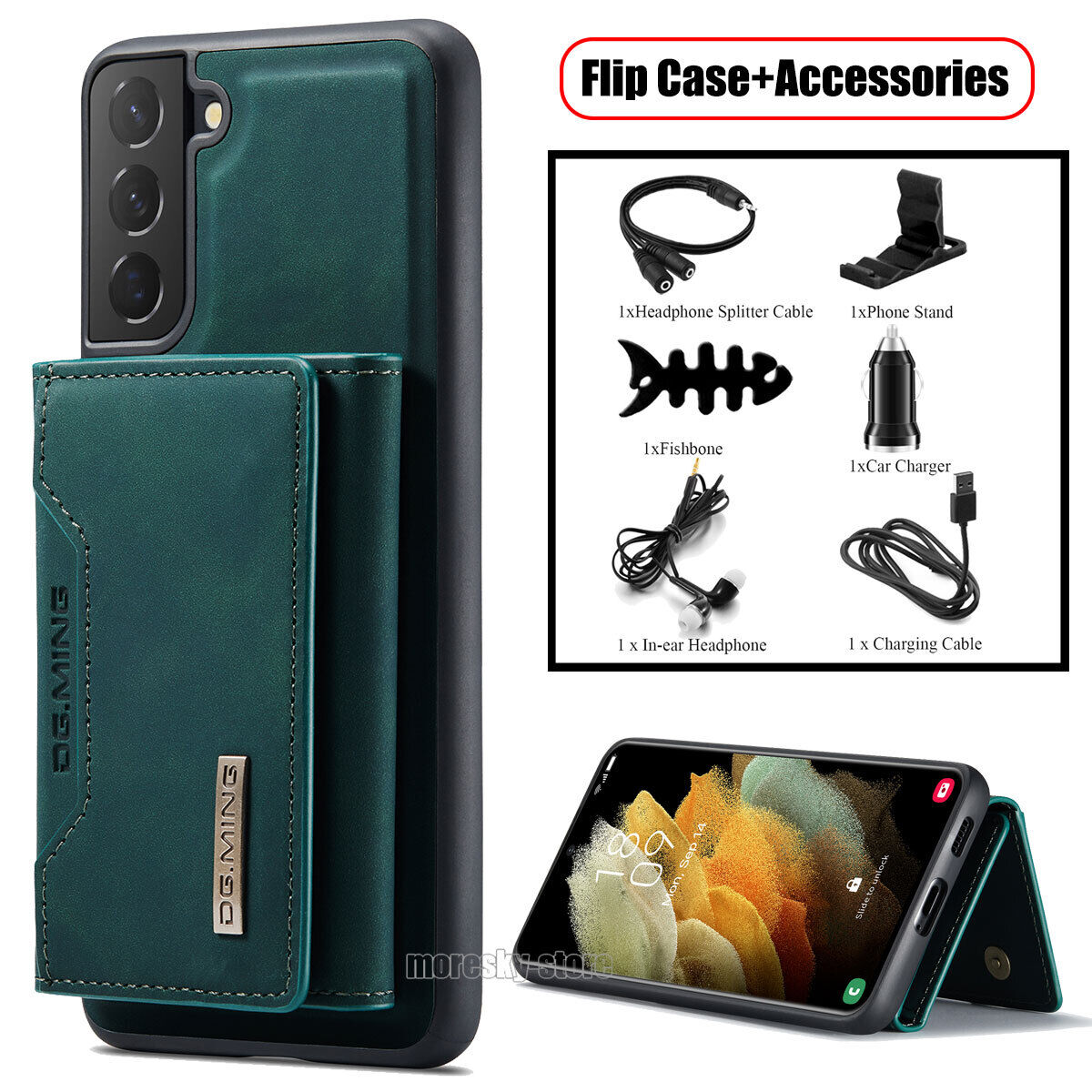 For Samsung Galaxy S21 Ultra + FE 5G Leather Case Cover Wallet Holder /Accessory