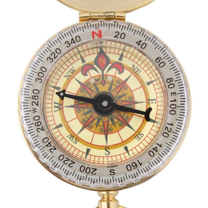 Outdoor Compass Hiking Camping Brass Pocket Watch Bronzing Antique Navigation 1p