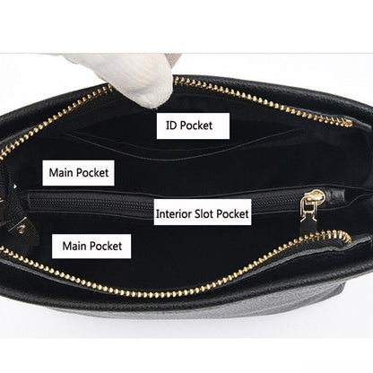 Casual Handbag Genuine Leather Bucket Vintage Tote Shoulder Bag Small Messenger