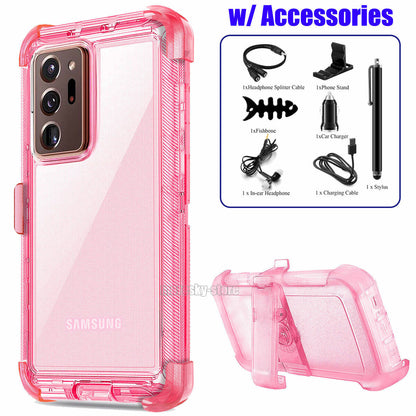 Clear Case For Samsung Galaxy Note20 Ultra 5G Clip Rubber Cover / Accessories