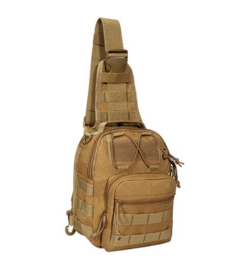 Men's Tactical Chest Bag Outdoor Hiking Climbing Backpack 600D Shoulder Bag