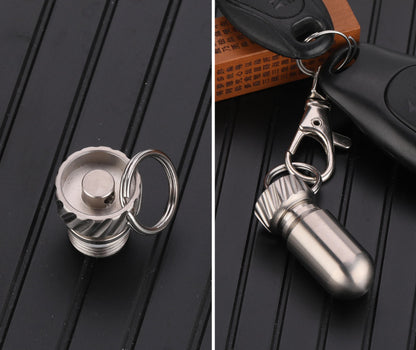 New Titanium Mini Sealed Waterproof Pill Box Storage Pendant Box EDC Tools