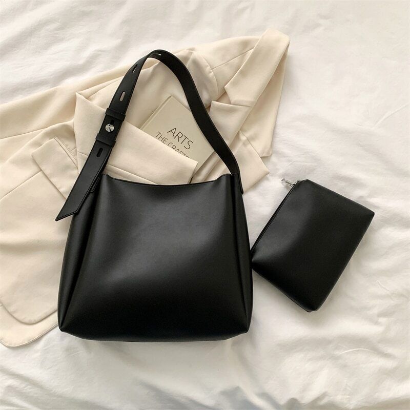Leather Tote Bag Women Female High Capacity Shoulder Side Bag Handbags
