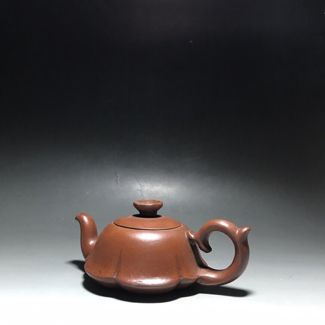 vintage chinese yixing purple clay teapot zisha ceremony carving Collectible art