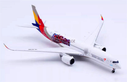 for JC Wings Asiana Airlines for Airbus A350-900XWB HL8381 Fly Korea 1:400 Model