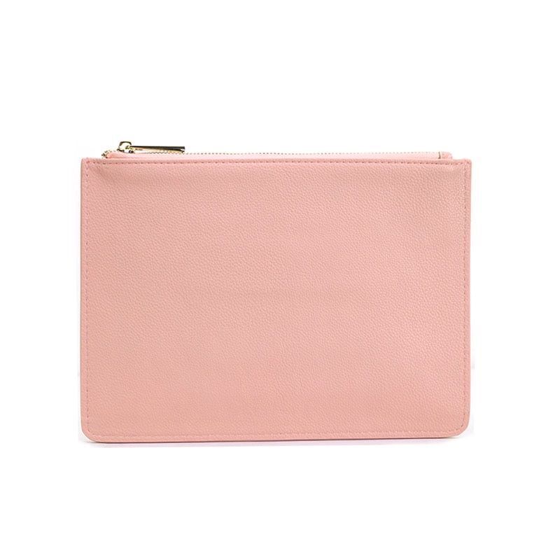 Customized Letters Pouch Synthetic Leather Clutch Bag Small Handbag Purses Pink