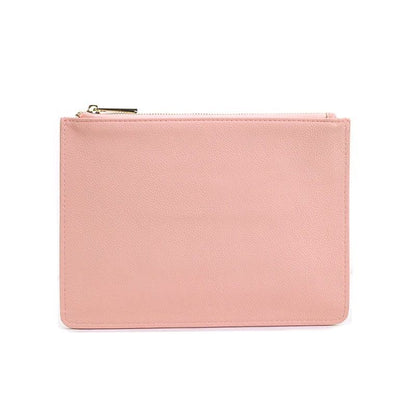 Customized Letters Pouch Synthetic Leather Clutch Bag Small Handbag Purses Pink