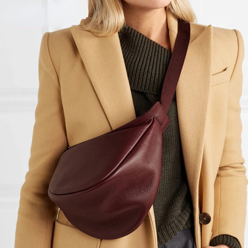shoulder Bags Woman Wide Single Leather Chest Bags Woman Fashion