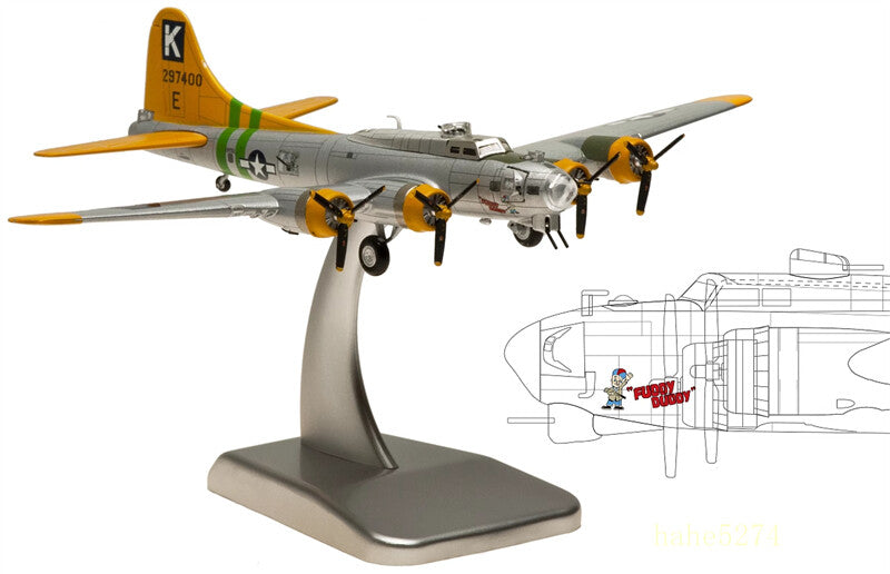 1/200 Scale USAAF Boeing B17G Alloy Fighter Aircraft Model Airplane Toy Collect
