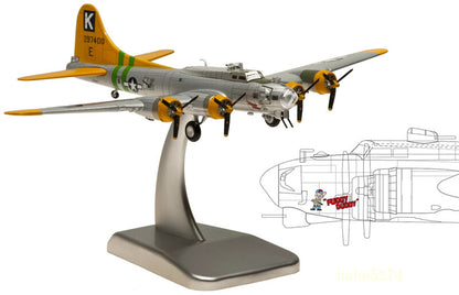 1/200 Scale USAAF Boeing B17G Alloy Fighter Aircraft Model Airplane Toy Collect