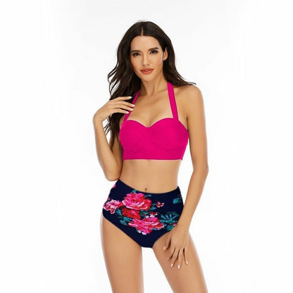 Women Swimsuit Sleeveless Bikini Set Shorts Two Piece Set Bathing Suit Swimwear