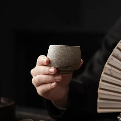1 Pc Handmade Ceramic Pottery Teacup Tea Bowl Cup Cup Chinese Teaware 70ml
