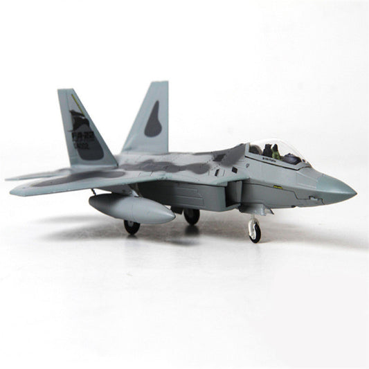 1/100 F-22 Aircraft Model Simulation Raptor Fighter Aviation Military Exhibition