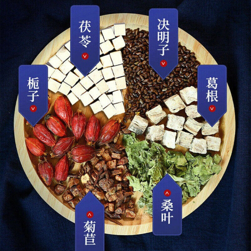 150g 5*30bags fuling zhizi juju teahealthy herbal tea北京同仁堂茯苓栀子菊苣茶决明子桑叶蒲公英葛根天然降酸茶