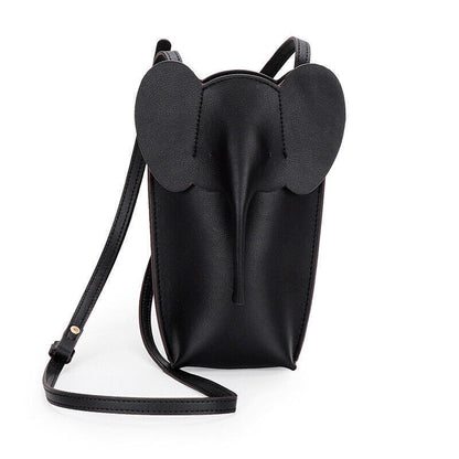 Women Fashion Genuine Leather Crossbody Shoulder Bag Elephant Pocket Phone Pouch