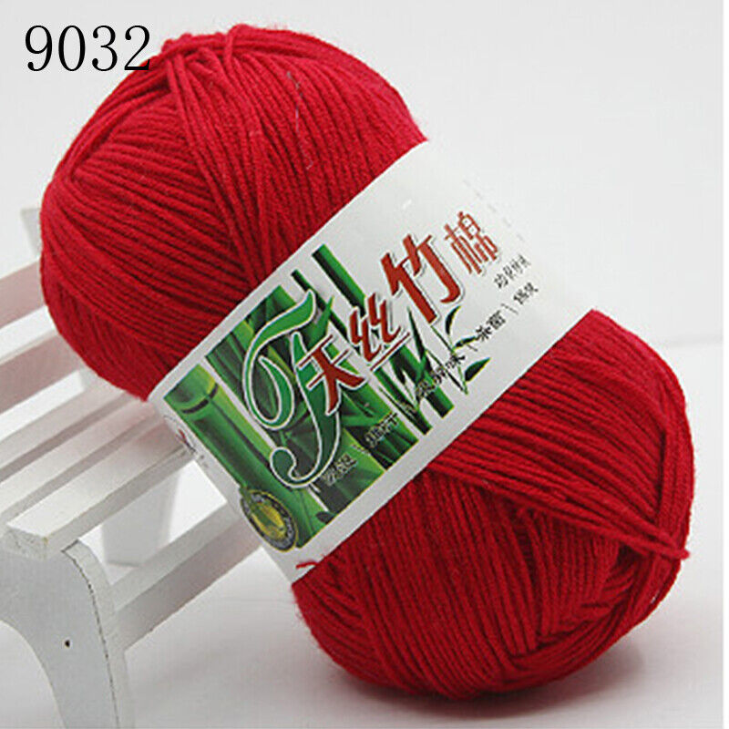 Hot Sale 50g Soft Bamboo Crochet Cotton Yarn Knitting Baby Knit Wool Yarn