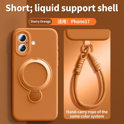 360° Rotation Bracket Holder Clear Back Cover Case for iPhone17pro max/16/15/14