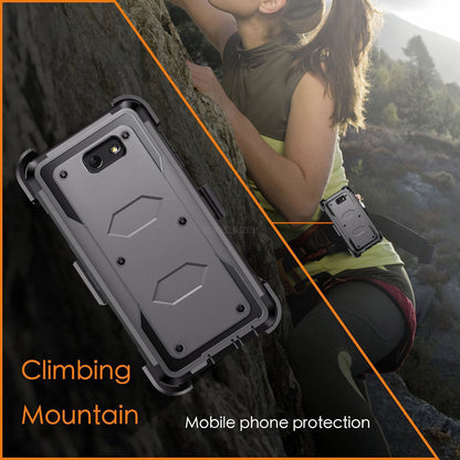 For Samsung Galaxy J7 2017 Sky Pro Rugged Clip Holder Case Cover, w/ Accessories