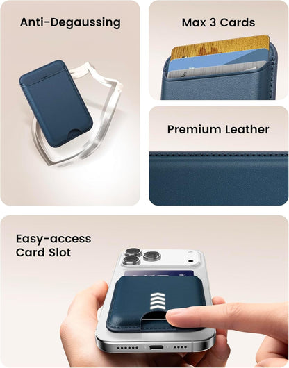 Magnetic Mag-Safe Wallet Cell Phone Card Holder for Phone Case with Mag-Safe, St