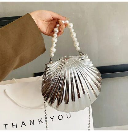 Evening Bags Shell Shape Women Bags Wedding Bridal Handbag Chain Party Bags
