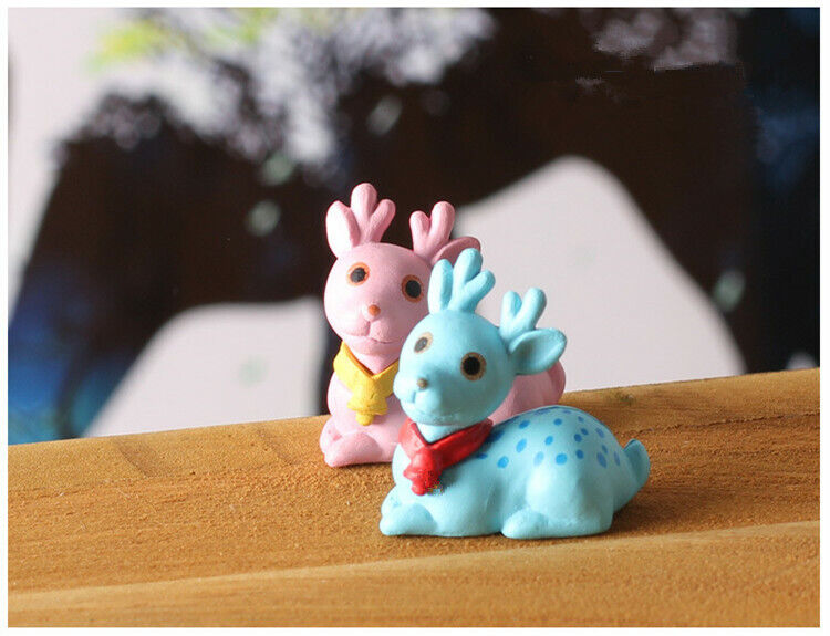 6pcs Sika Deer Decoration Supplies Moss Micro Landscape Creative Handicrafts