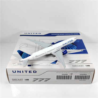 1:400 JC Wings UNITED BOEING 777-300ER Passenger Airplane Diecast Aircraft Model