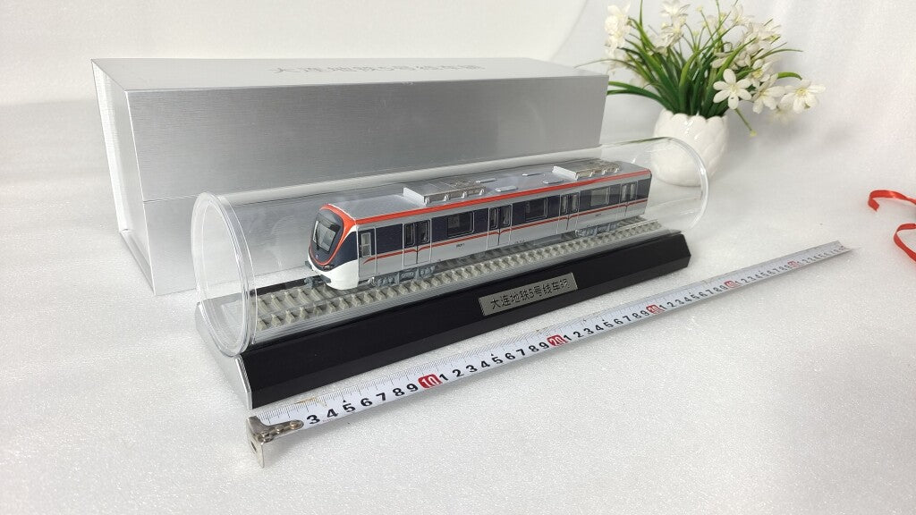 1:68 40CM Dalian Metro Line 5 Subway Vehicle Passenger Train Diecast Model