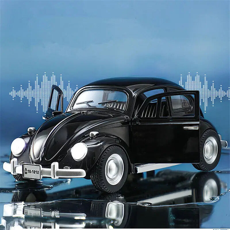 1:18 Beetle Alloy Classic Car Model Toy Car Simulation Hobby Car Sound Light