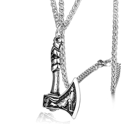 Cadena para Hombre Mujer de Tomahawk Hacha Collar de Acero Inoxidable Lujo US