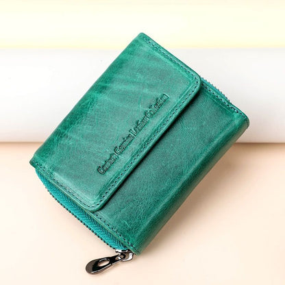 Leather Wallet Women Clutch Bag Coin Purse Small Card Holder 10*12*3.5 CM 160 G