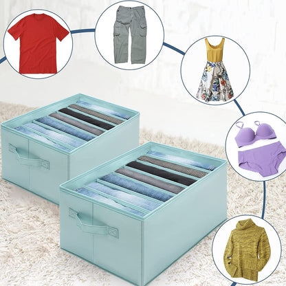 6/7/9 Grids Storage Bag Clothes Jeans Pants Drawer Organizer Wardrobe Boxes AU
