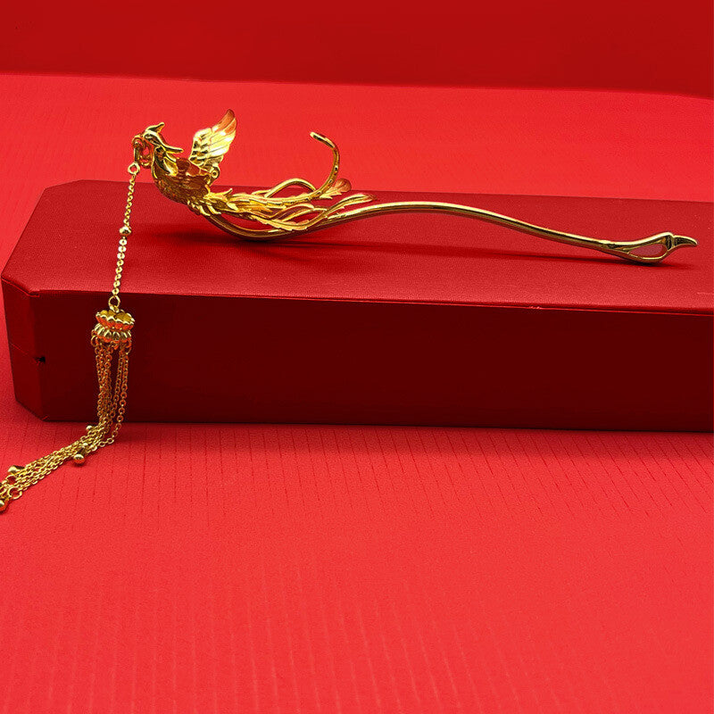 New Bride Phoenix Hairpin Ancient Style Han Costume Retro Wedding Headdress
