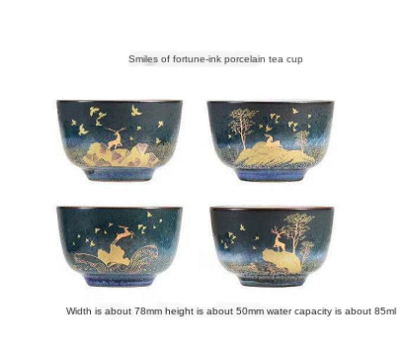 Japanese Ceramic Kung Fu Tea Cup Tea Cup Fragrance-Smelling Cup Cup Gift Box