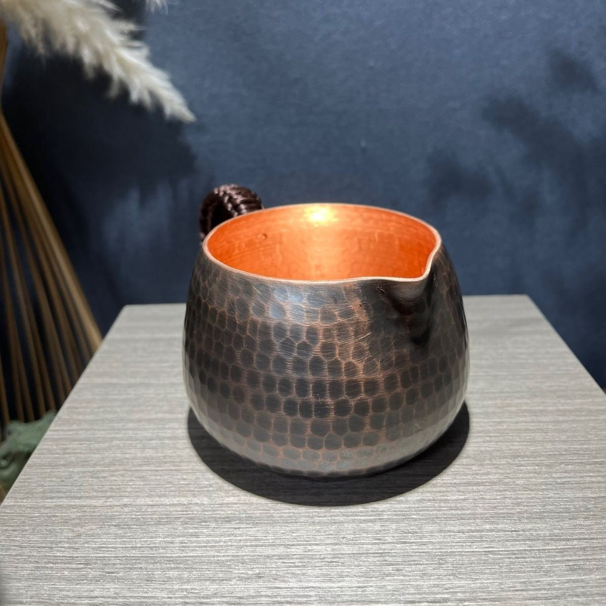 Pure Copper 400ml Tea Pitcher Hand Hammered Vintage Gongdao Cup