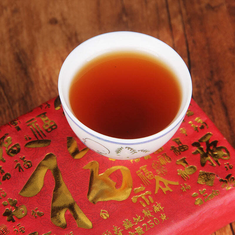 250g Menghai Ripe Puerh Tea Brick Ancient Tree Pu-erh Cooked Tea Aged Pu'er Tea