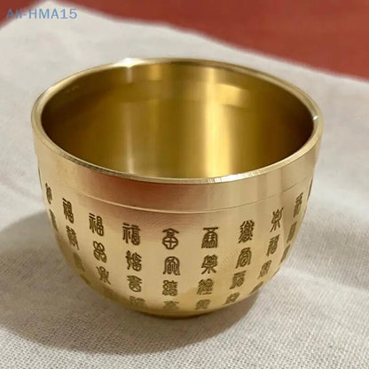 Pure Brass Cornucopia Baifu Rice Cylinder Small Ornament Study Decoration