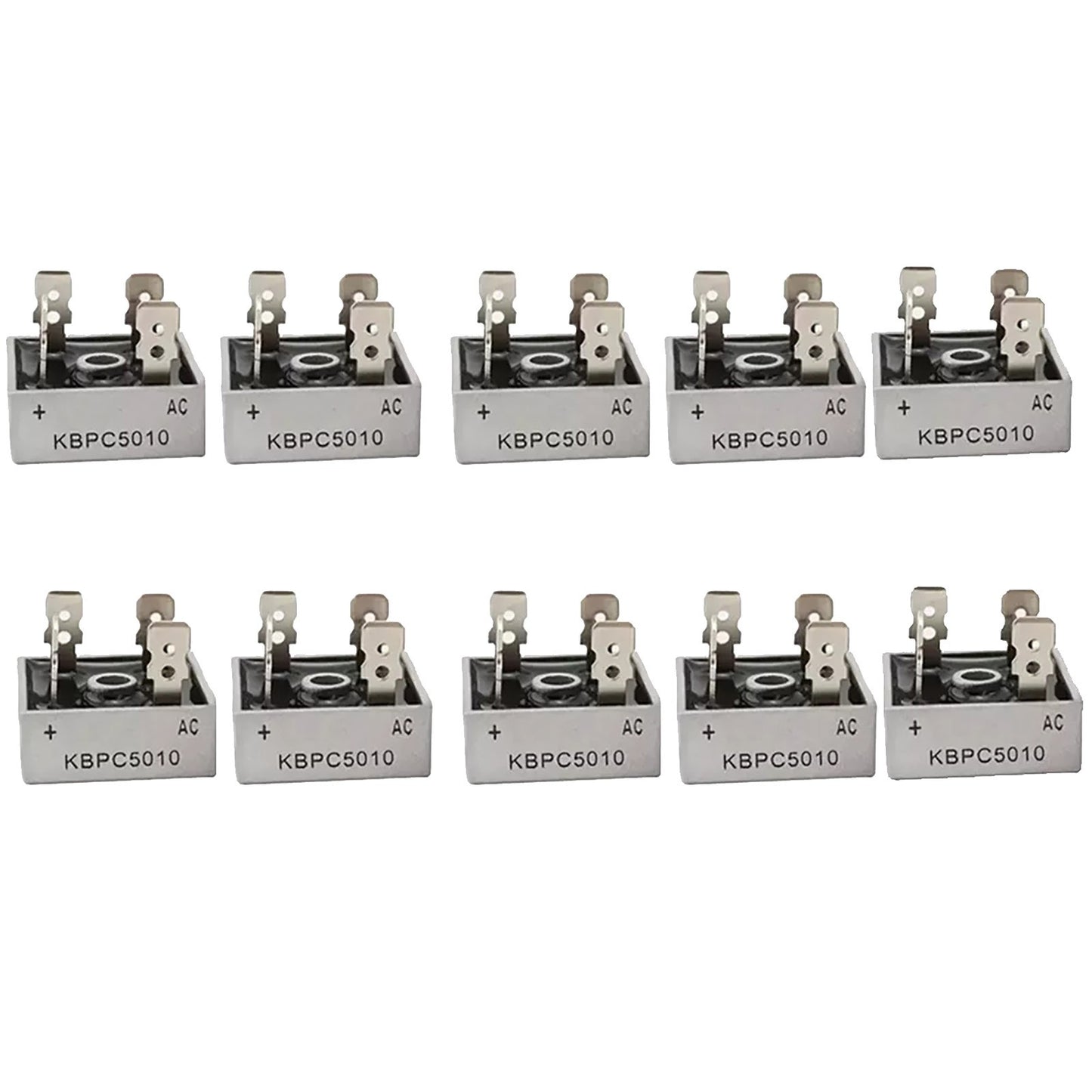 New 10X KBPC5010 -55~150°C 1000V Metal Case Single Phase Diode Bridge Rectifier