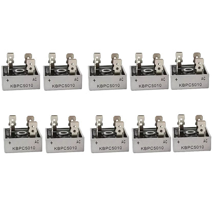 New 10X KBPC5010 -55~150°C 1000V Metal Case Single Phase Diode Bridge Rectifier