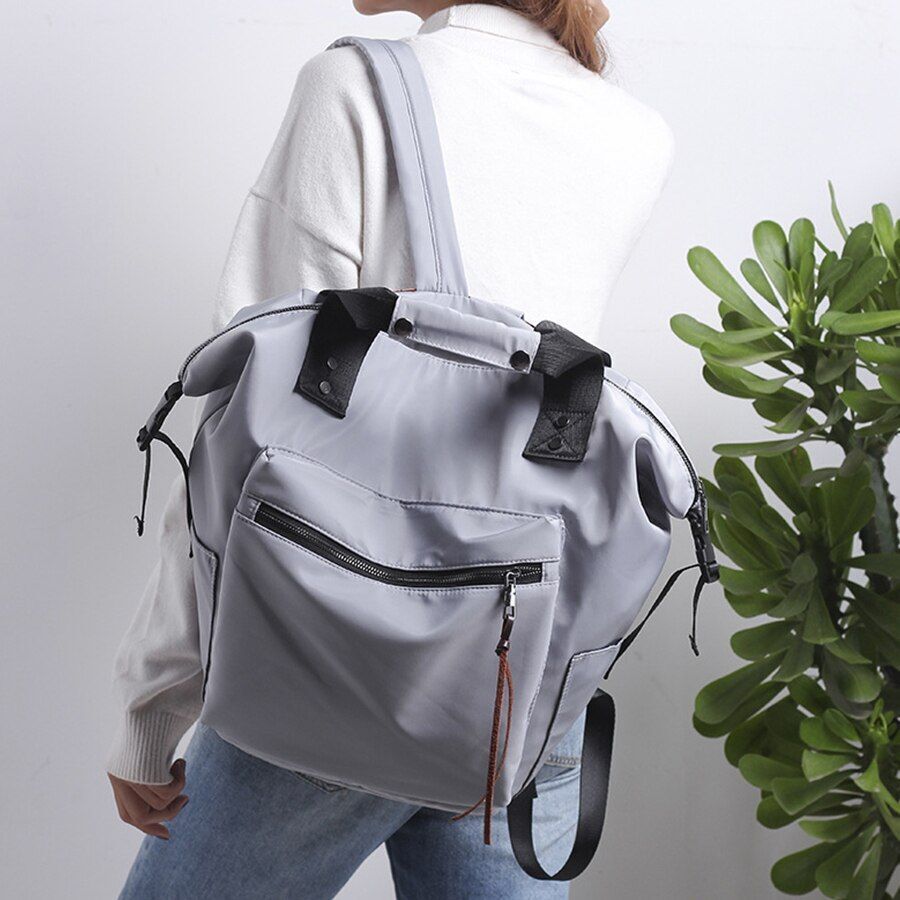 Nylon Backpack Casual High Capacity School Bag Travelling Purse Soft Pouch Bags