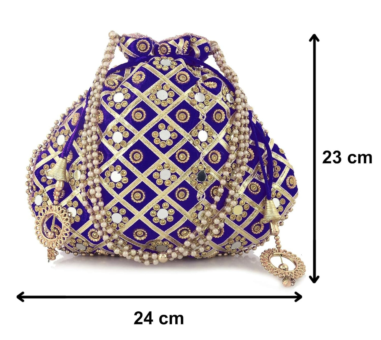 Handmade Rare Women's Indian Traditional Potli Bag For Wedding Party KUBMART1149