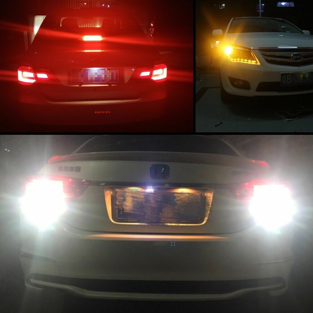 LED Bulb S35 800LM 2Pcs 1156 BA15S P21W 1157 BA15D BAY15D P21/5W BAU15S R5W Car
