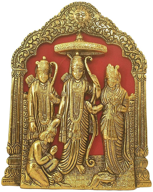 Metal God Lord Ram Darbar Idol Home Decor Statue Sculpture 9 inches