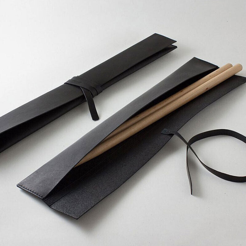 PU Leather Drumstick Storage Pouch Protector Bag Musical Instrument Drum Stick