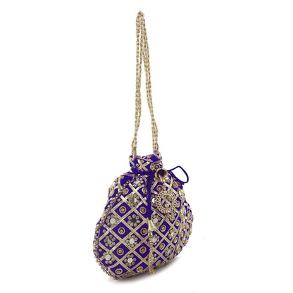 Handmade Rare Women's Indian Traditional Potli Bag For Wedding Party KUBMART1149