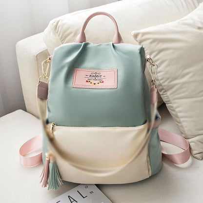Women Backpack Canvas Teenage Bags Candy Color School Bag Outdoor Travel College