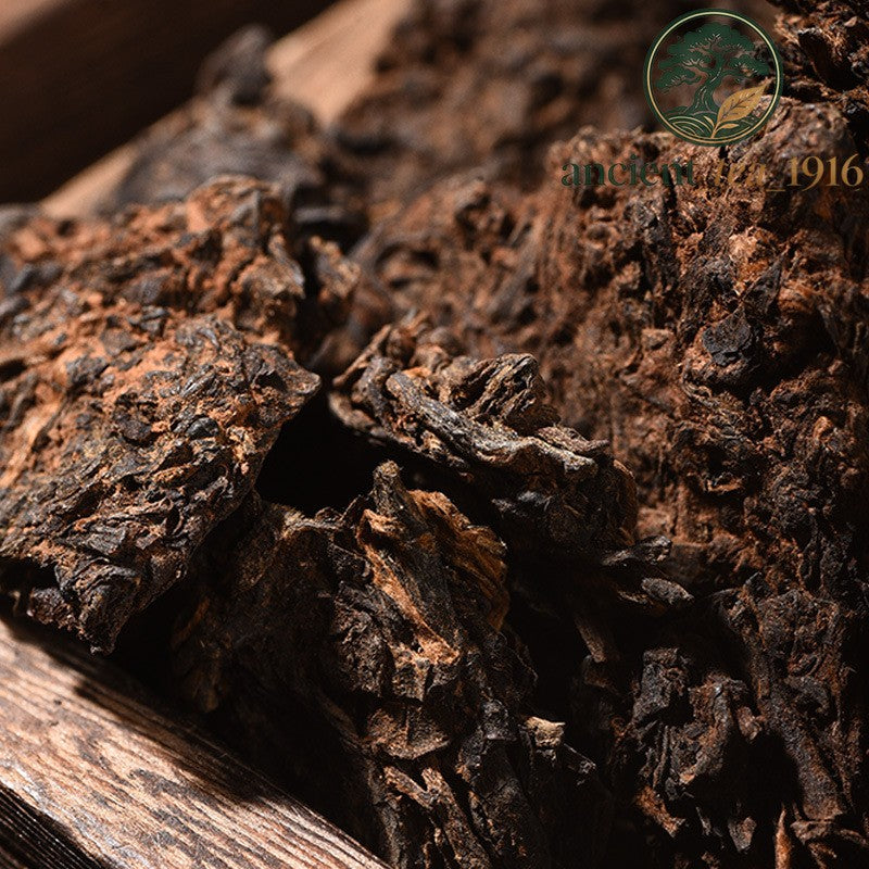 500g Old Tea Head Ripe Tea Yunnan Ancient Tree Mellow Aroma Aged Pu Erh Tea