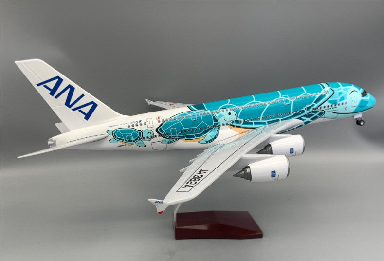 1:160 46CM ANA AIRBUS A380 Airplane Landing Gear Resin Aircraft Model