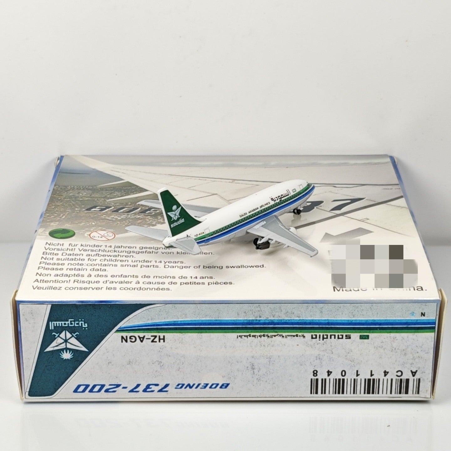1:400 Aeroclassics Saudia Boeing 737-200 HZ-AGN Passenger Plane Diecast Model