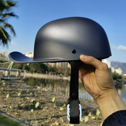 DOT Retro Baseball Cap Open Face Scooter Moped Jet Helmet Motorcycle Half Helmet